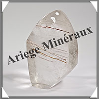 RUTILE dans CRISTAL de ROCHE  - 305 grammes - 80x51x45 mm - R002